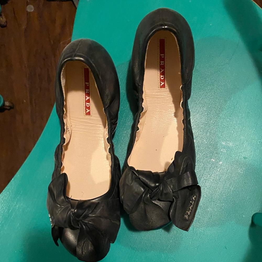 Prada Ballet Flats with Bow